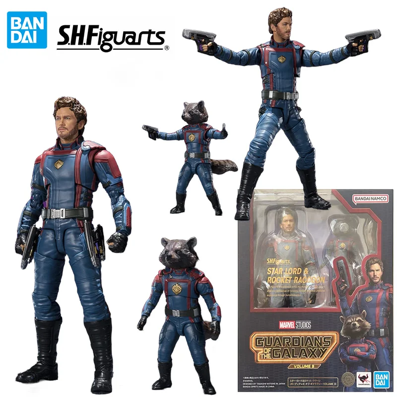 

Bandai S.H.Figuarts Star Lord & Rocket Raccoon (Guardians of The Galaxy Vol. 3) 16 см аниме оригинальная фигурка модель игрушка в подарок