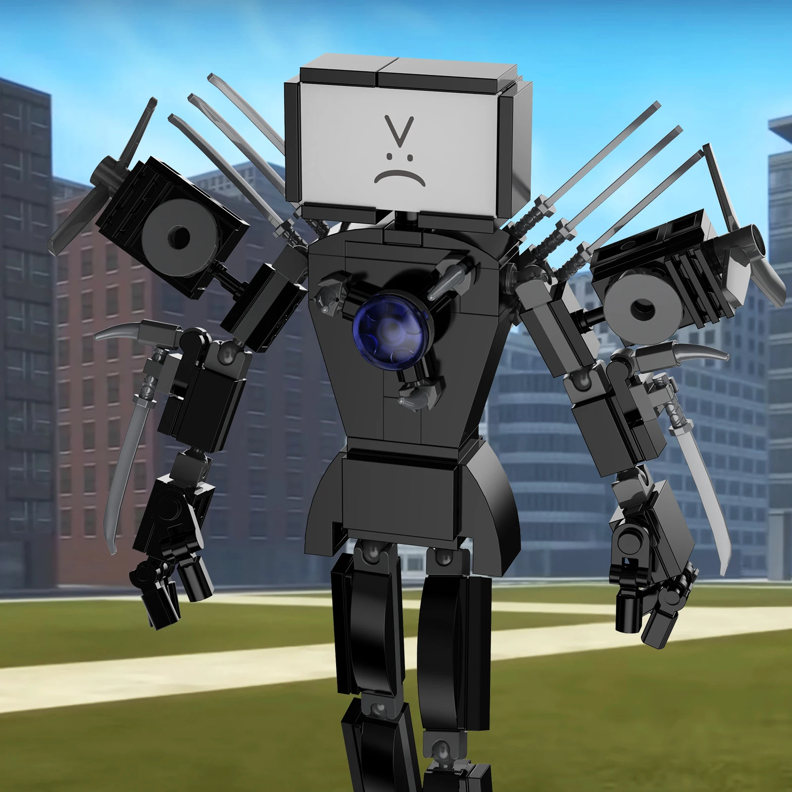 Skibidied 6 en 1 Titan TV Titan Man Monsters juego de bloques de construcción Speakerman Titan modelo juguetes regalos para niños y niñas