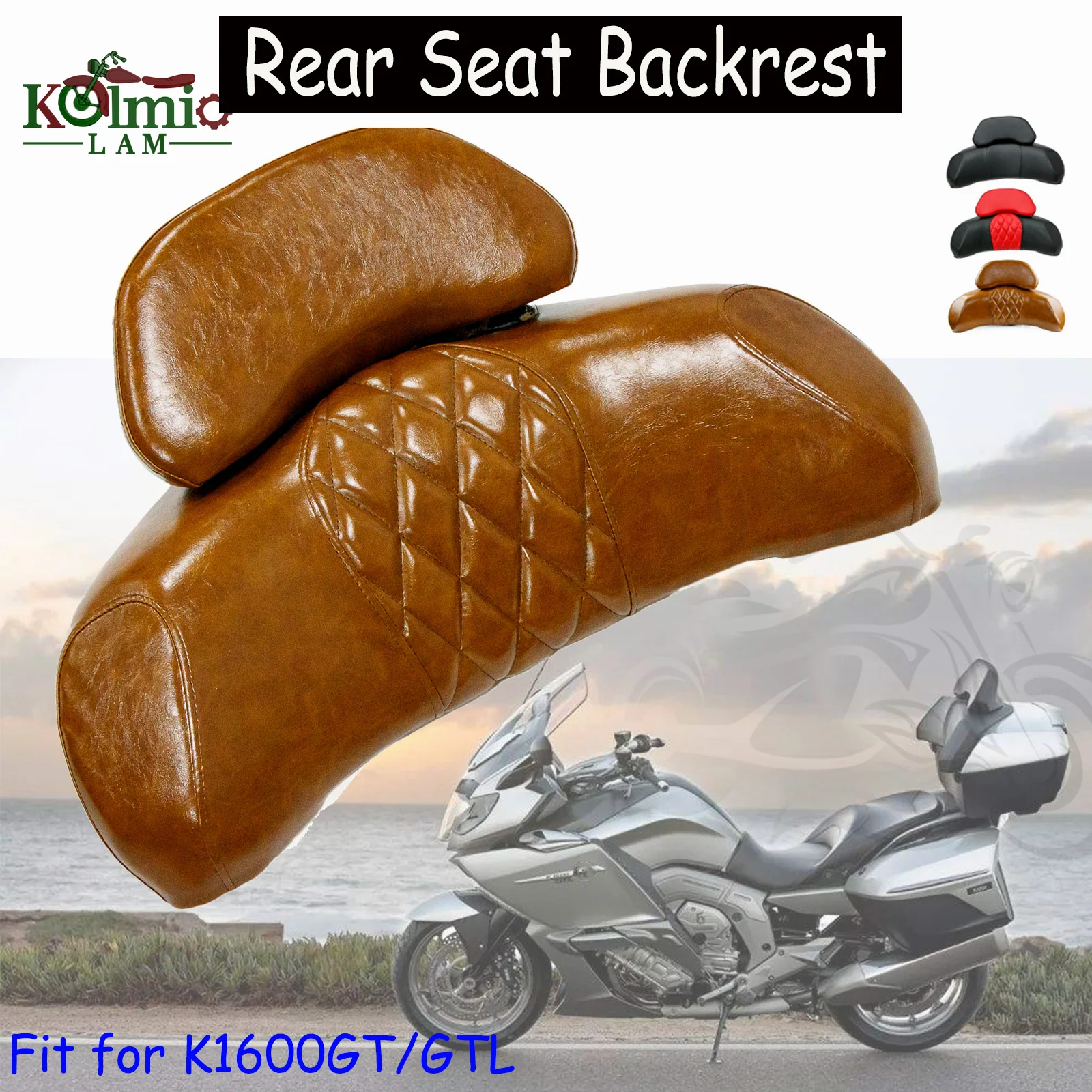 Fit for BMW R1200RT R1250RT K1600GT K1600GTL Rear Seat Backrest Support Saddle Backrests Leather Seatback Cushion Pad K1600 GT