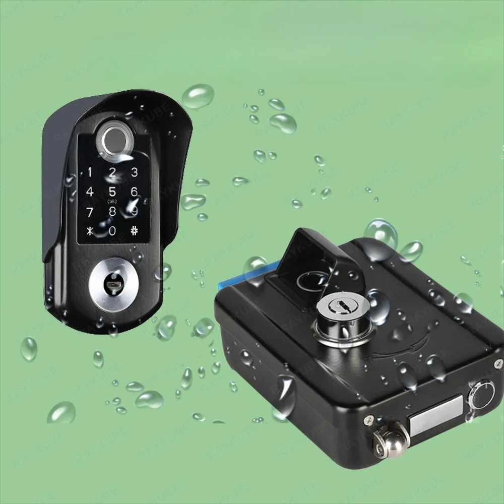 

W1 Tuya Single-side/ Double-side Fingerprint Smart Lock IPX6 Waterproof Digital Electronic Lock For Indoor Outdoor Gate