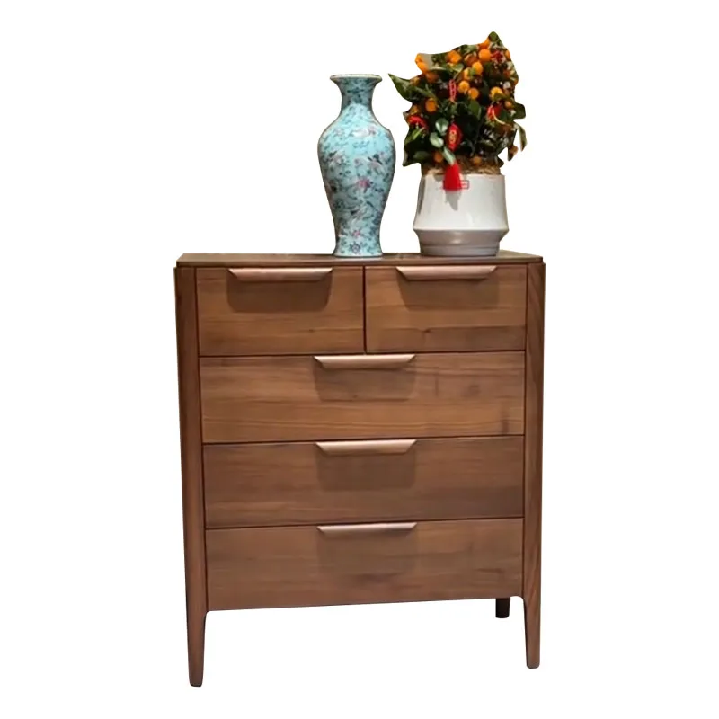 

New Chinese-style North American black walnut chest of drawers Song-style aesthetics living room solid wood locker bedroom