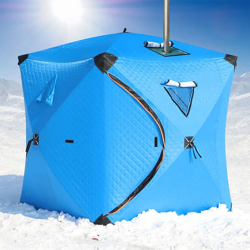 Thick Cotton Winter Ice‑Fishing Shelter, Windproof Warm Tent, Portable Camping House,Practical Ski Changing Tent for Outdoor Use