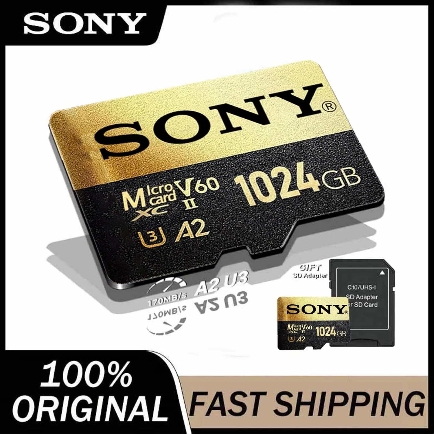 

Карта памяти Sony SD класса 10, высокоскоростная оригинальная TF-флеш-карта A2 U3, карта Micro SD для цифрового хранения Nintendo Switch