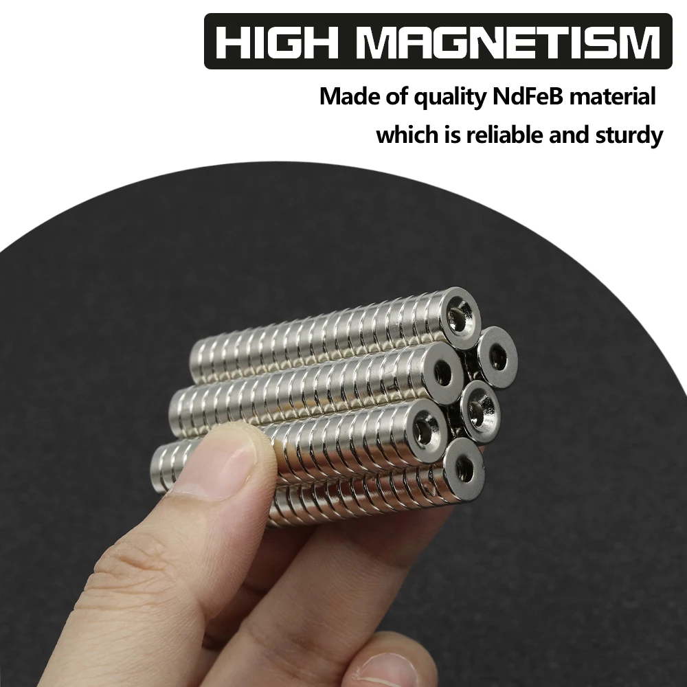 5~1000Pcs 10x3-3mm N35 NdFeB Round hole Magnet Super Powerful Neodymium Magnets  Strong Permanent Magnetic imanes Disc 10x3hole3