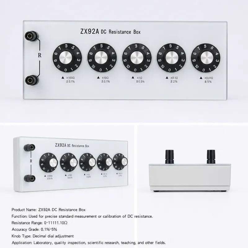 High Precision Decade Resistance Box ZX 92A 94A 95A 96A 97A 98A 99A Variable Resistor Standard for Lab Testing Calibration