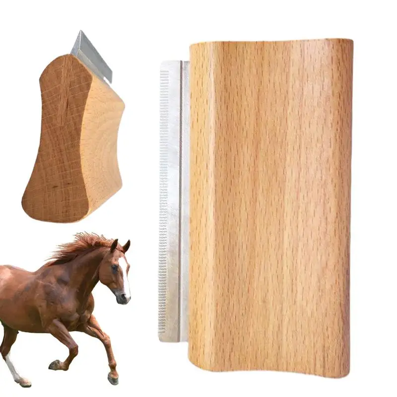 

Dog Shedding Brush Dog Hair Brush Wood Detangling Comb Grooming Supplies For Horse Cat Home Routine Professional Salon