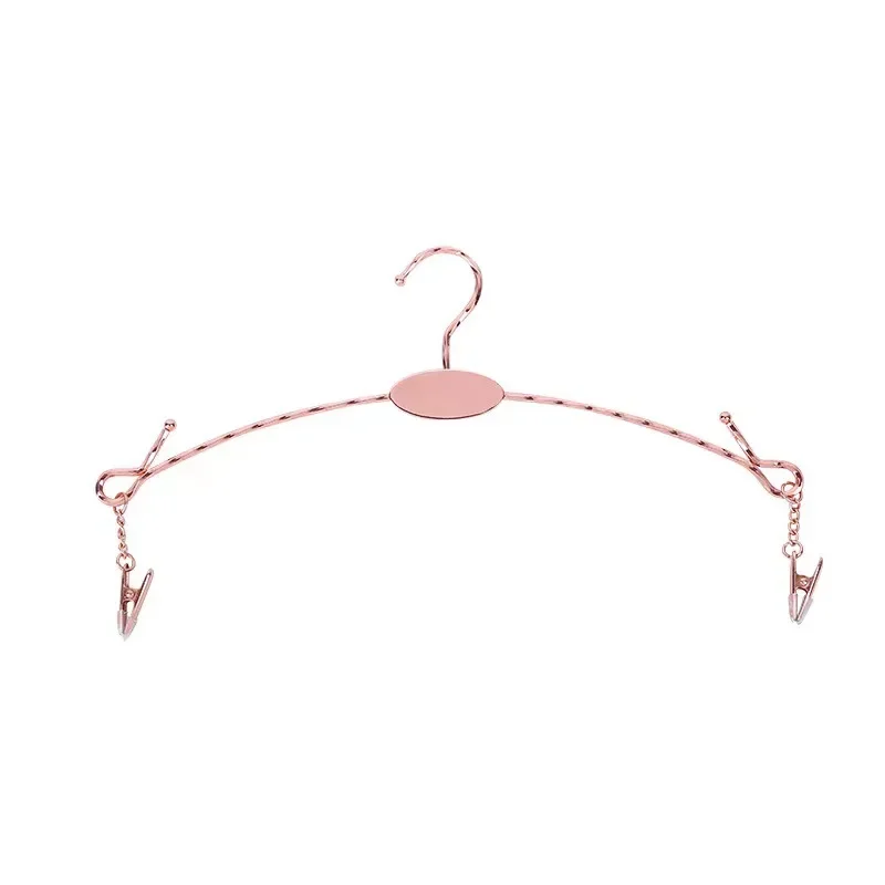 Underwear Hangers Made Of Metal 10 Pieces Clothes Hangers 28cm With 2 Non-Slip Clips For Bra Clips Socks Panty Skirts Pants Rack