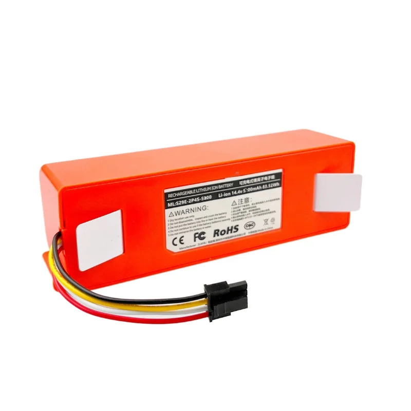 14.4V 5200mAh Robotic Vacuum Cleaner Battery for Xiaomi Roborock SDJQRO1RR SDJQRO2RR S50 S51 S55 T6 T8 C10 Replacement Battery