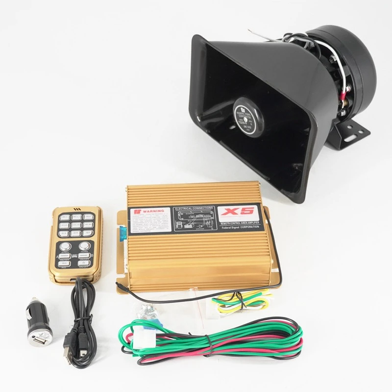 

12V car loudspeaker 200W high power with host wireless remote control alarm speaker manufacturer