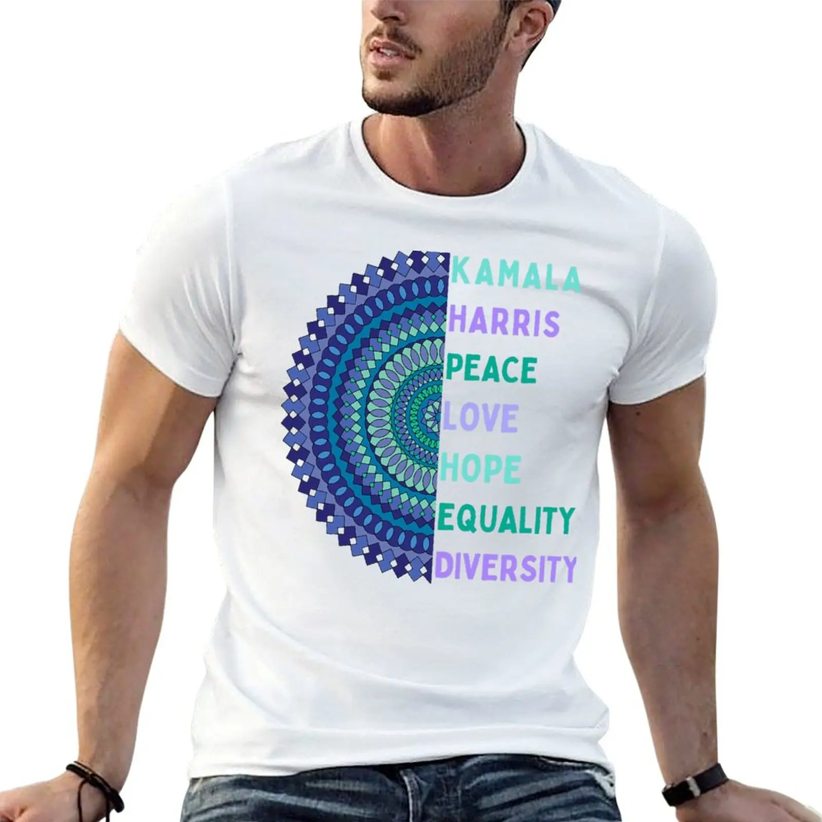 Kamala Harris 2024. T-shirt résistant à la sueur Peace, Love, Hope, Equality, Diversity, T-shirt d'entraînement résistant à la sueur