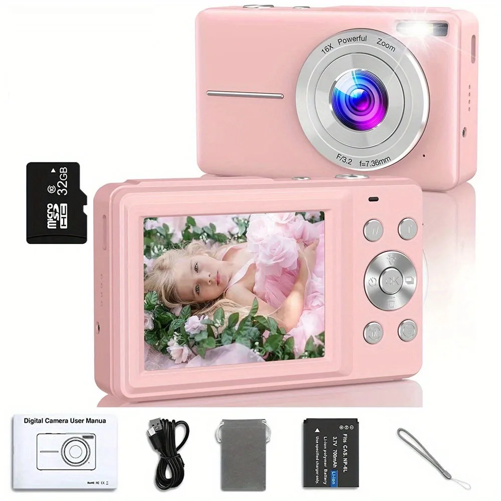 Fotocamera Digitale 1080P 44MP Con Zoom 16X – Compatta Per Vlogging, Bambini E Principianti - 3