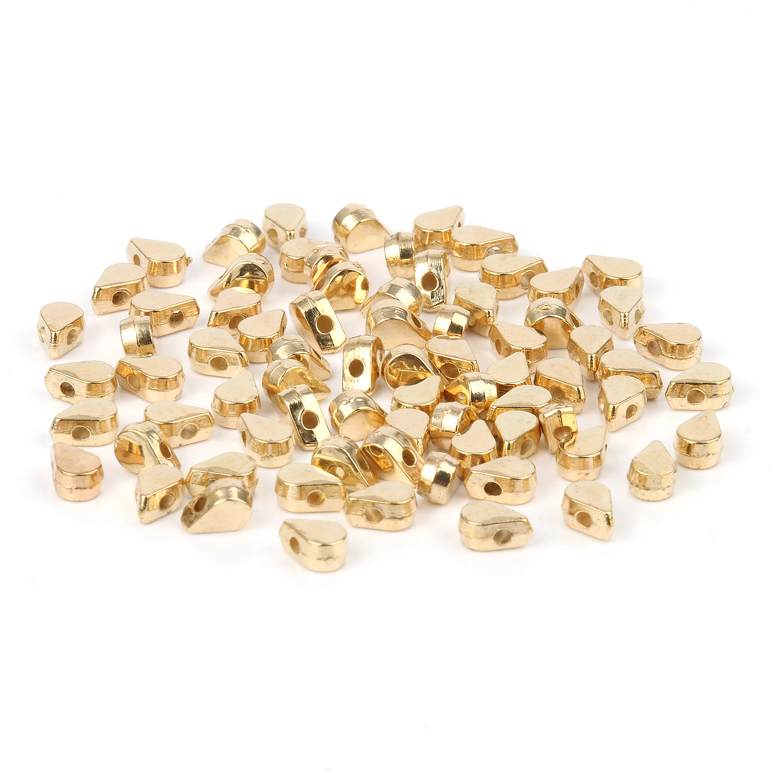 200pcs Water Drop CCB Spacer Beads Gold Color Loose Beads For Jewelry Making Supplies DIY Charms Bracelet Accessories 6x3mm