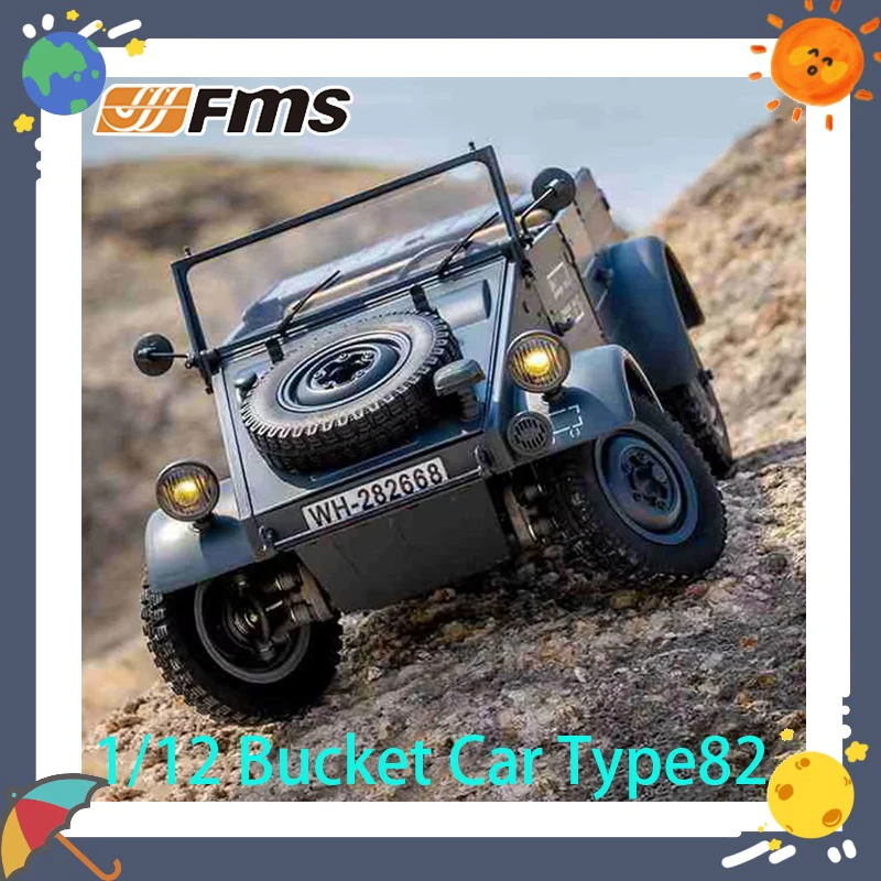 

Fms 1/12 Bucket Car Type82 Kubelwagen Four-Wheel Drive Off-Road Fully Proportional Remote Control Car Gift For Boy