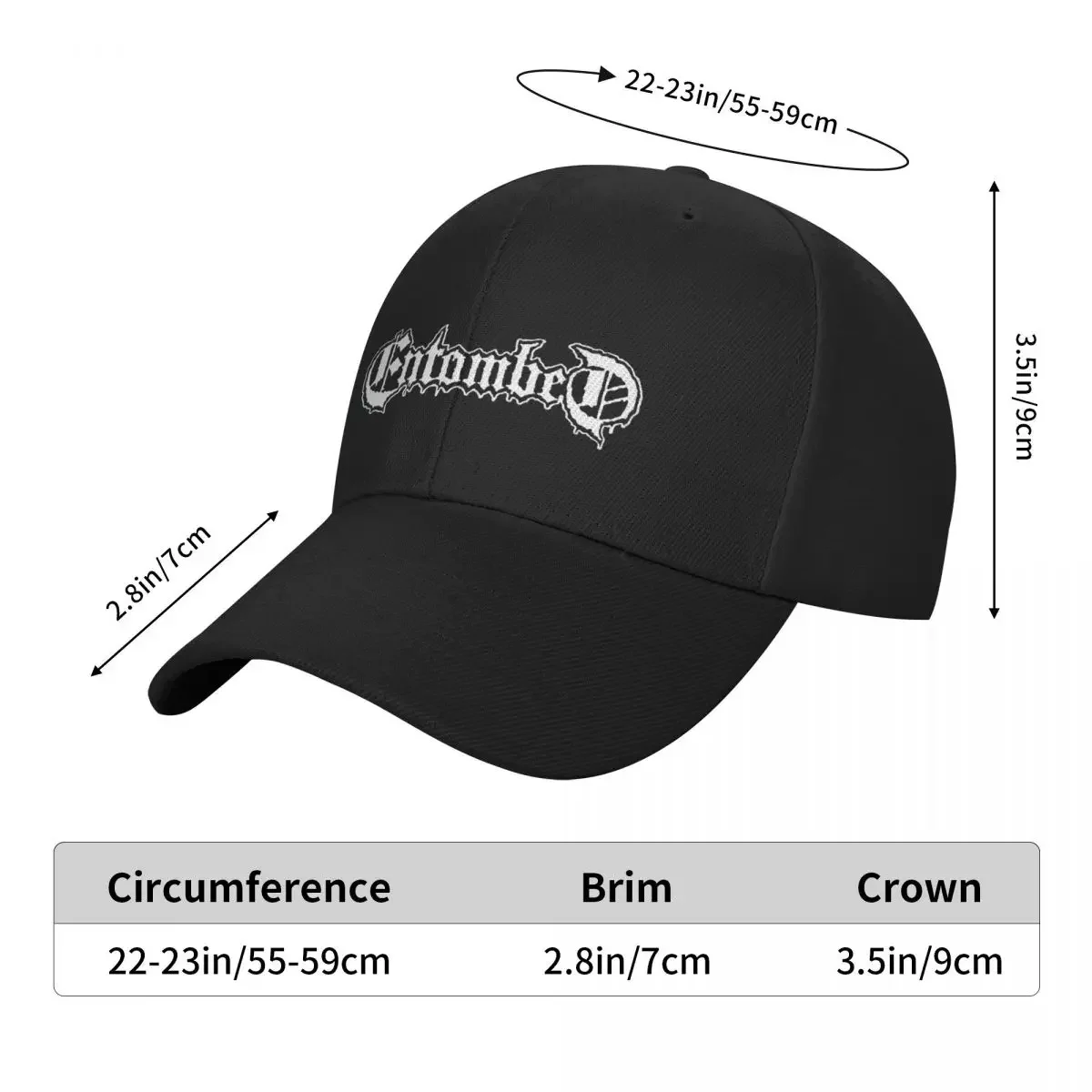 Entombed (Transparent) White Baseball Cap Anime New Hat Women Men's