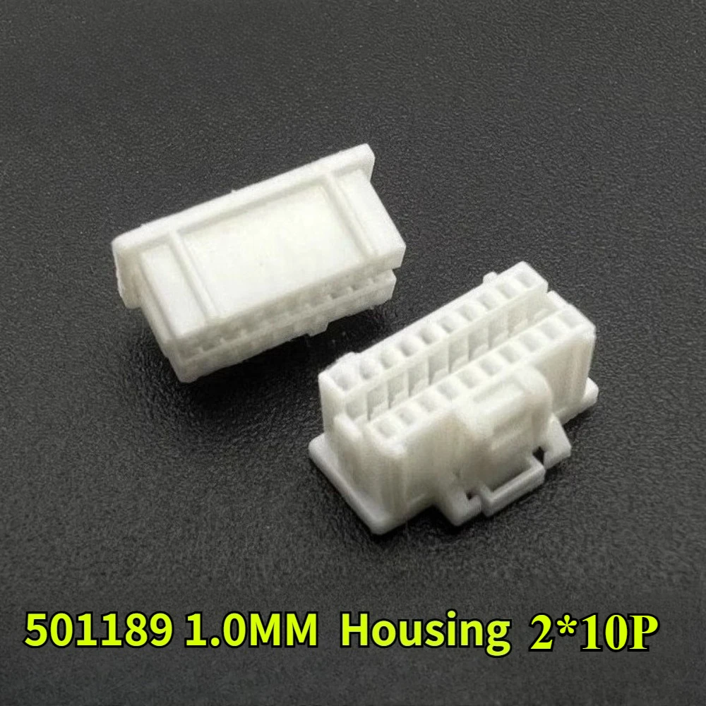 10/30/50/100Pcs/lot 501189 Double Row Housing/Vertical Type 2*10P/15P/20P Pitch 1.0mm Connector Lock Buckle Terminal 2010
