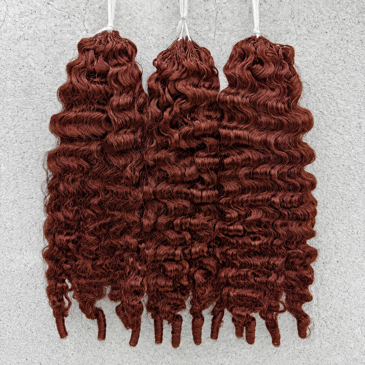 Miracle Knots Cabello Humano para Trenzas sin Nudos, Marrón Rojizo, Rizado Birmano, Pre-separado, Cabello de Pluma a Granel, Extensiones Boho