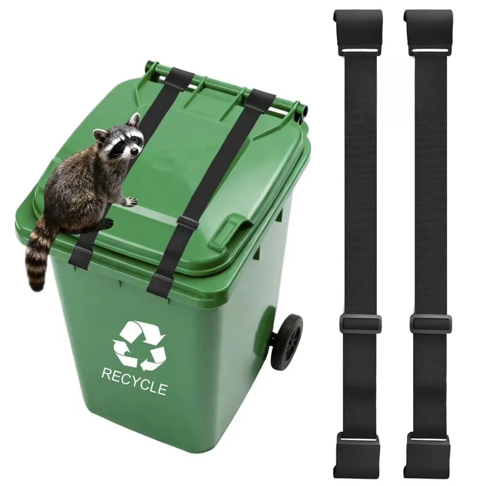 Adjustable Trash Can Locks Metal Claws Anti Slip Garbage Can Locks Universal Fit Tool Free Bin Lid Locks Yard Waste Bins
