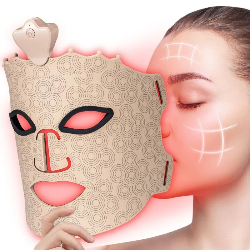 Wireless Rechargeable LED Facial Beauty Mask Infrared Color Light Home Skin Care Face Instrument