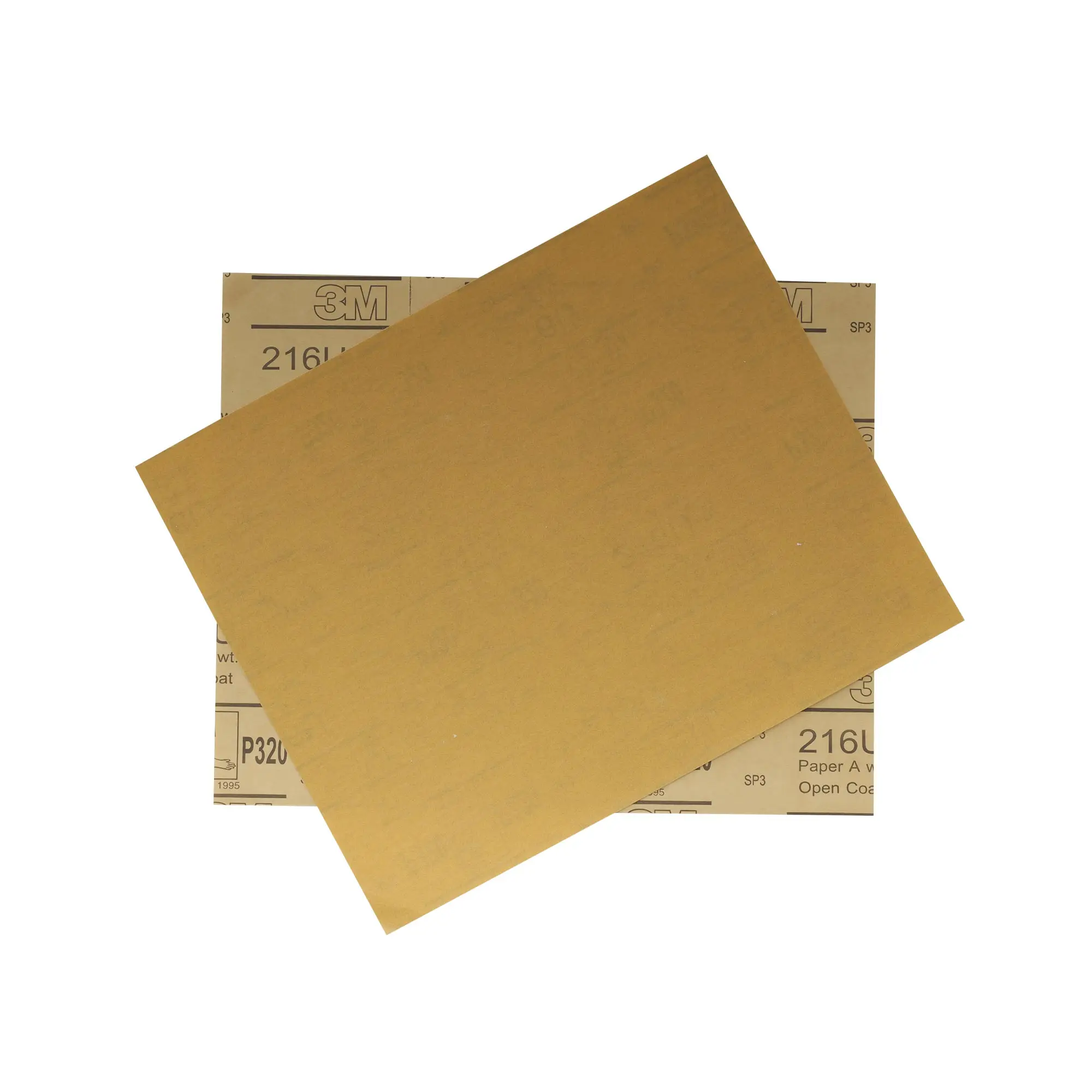 3M 320 Grit Gold Pre-Cut Sandpaper Aluminum Oxide Abrasive Sheet 9 Inch x 11 Inch (Set of 2)