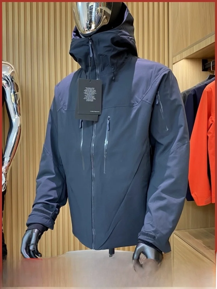 

Outdoor Men's Thiened down Jaet Windproof Waterproof Hooded Sports Commuting Autumn Winter Coat Warm ey Du down Filling