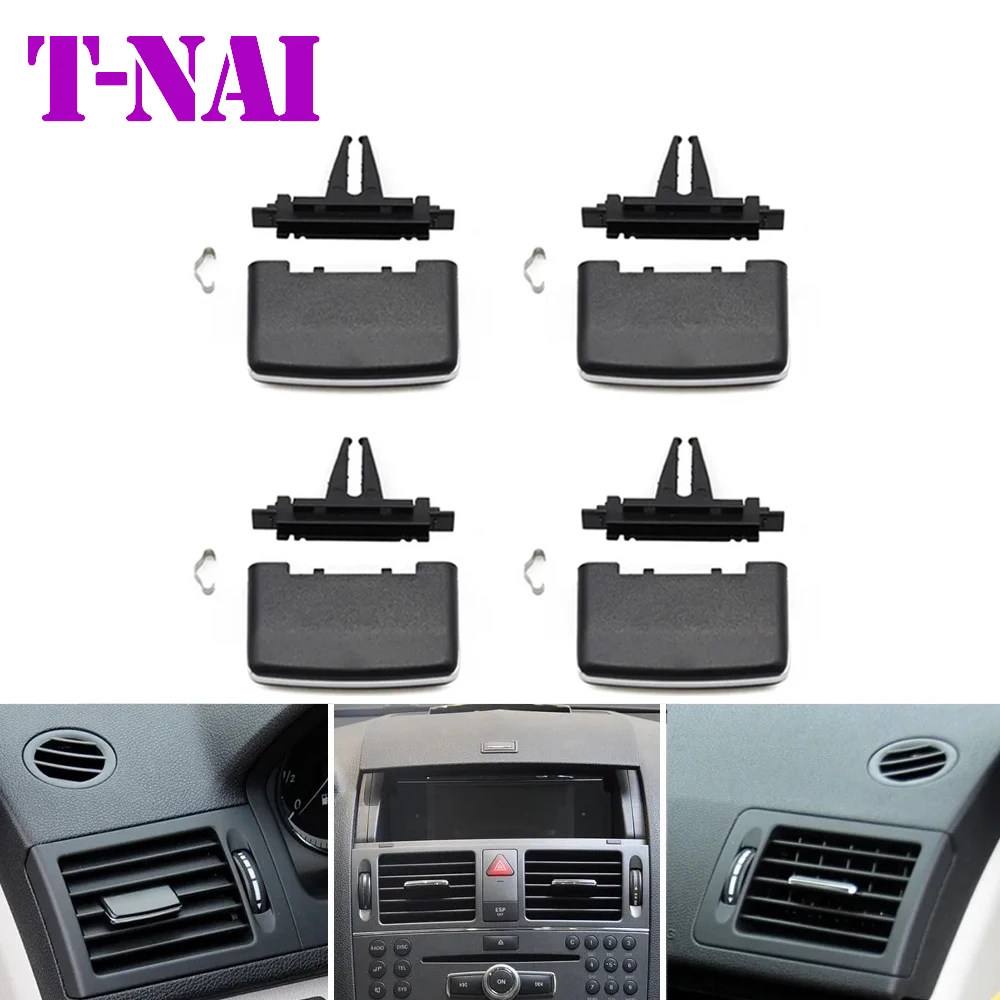 1PC/2PCS/4PCS Car Front AC Air Vent Grille Tab Clip Slider Outlet Repair Kit For Mercedes Benz C W204 C180 C200 C260 GLK