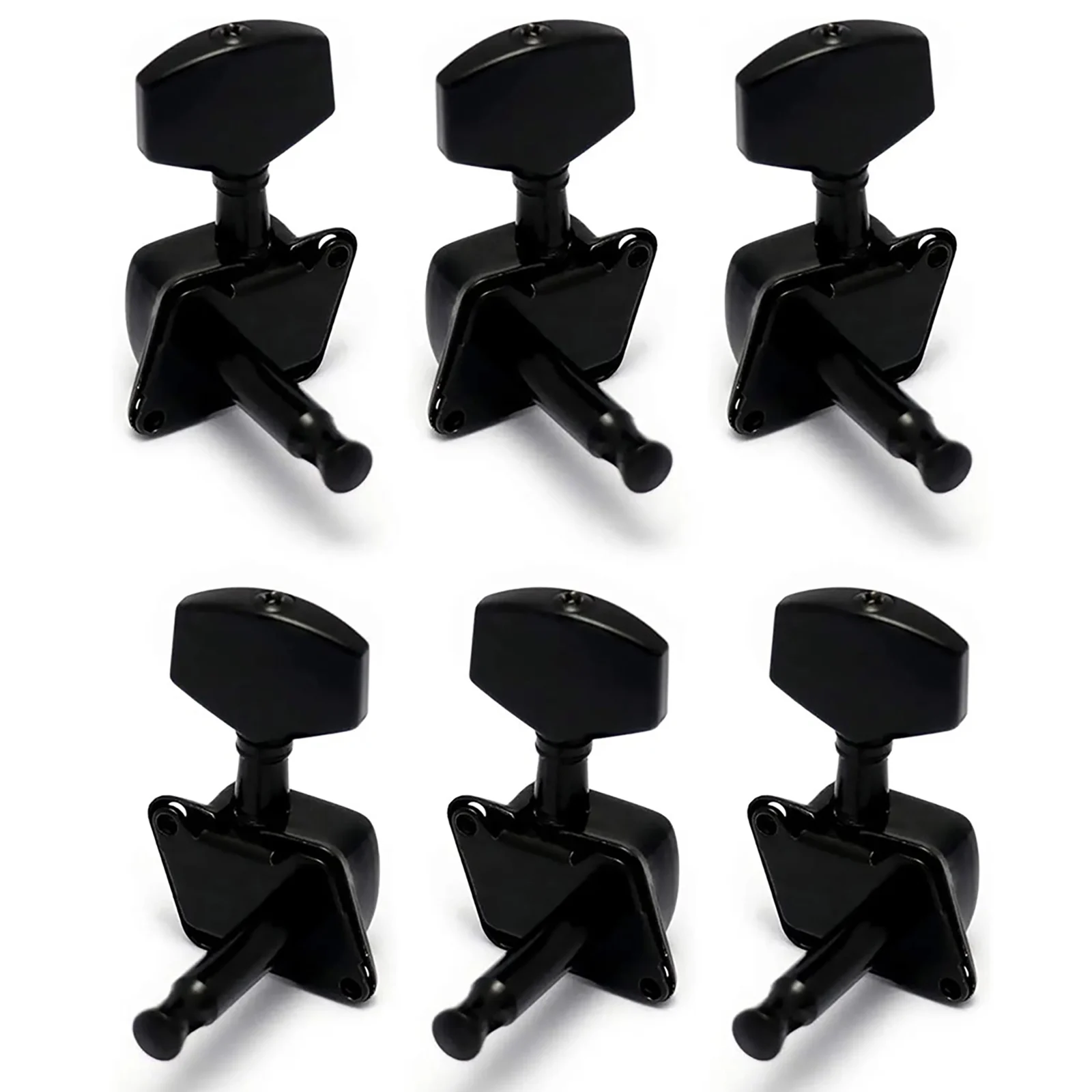 6個入り 3L 3R 半閉鎖式チューナーマシンヘッド エレキギター/フォークギター/アコースティックギター用弦調整ペグ チューニングパーツ