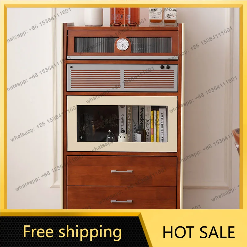 LJY Luxury Wood Living Room Cabinets Organizer Decor Shelf Makeup Living Room Cabinets Storage Nordic Cajonera Trendy Furniture