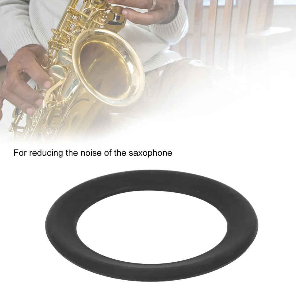 Silicone Saxophone Mute Ring Noise Reducing Black Color Saxophone Bell Protector Silicone Bell Saxophone Noise Reduction