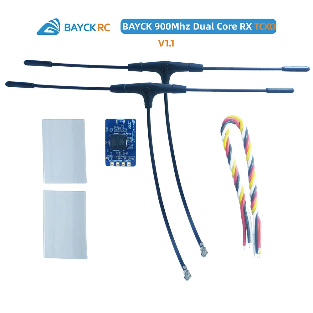 Bayck 915mhz dual core rx elrs 915 receptor de diversidade suporte crsf/sbus antena dupla para fpv drone quadcopter peças rc