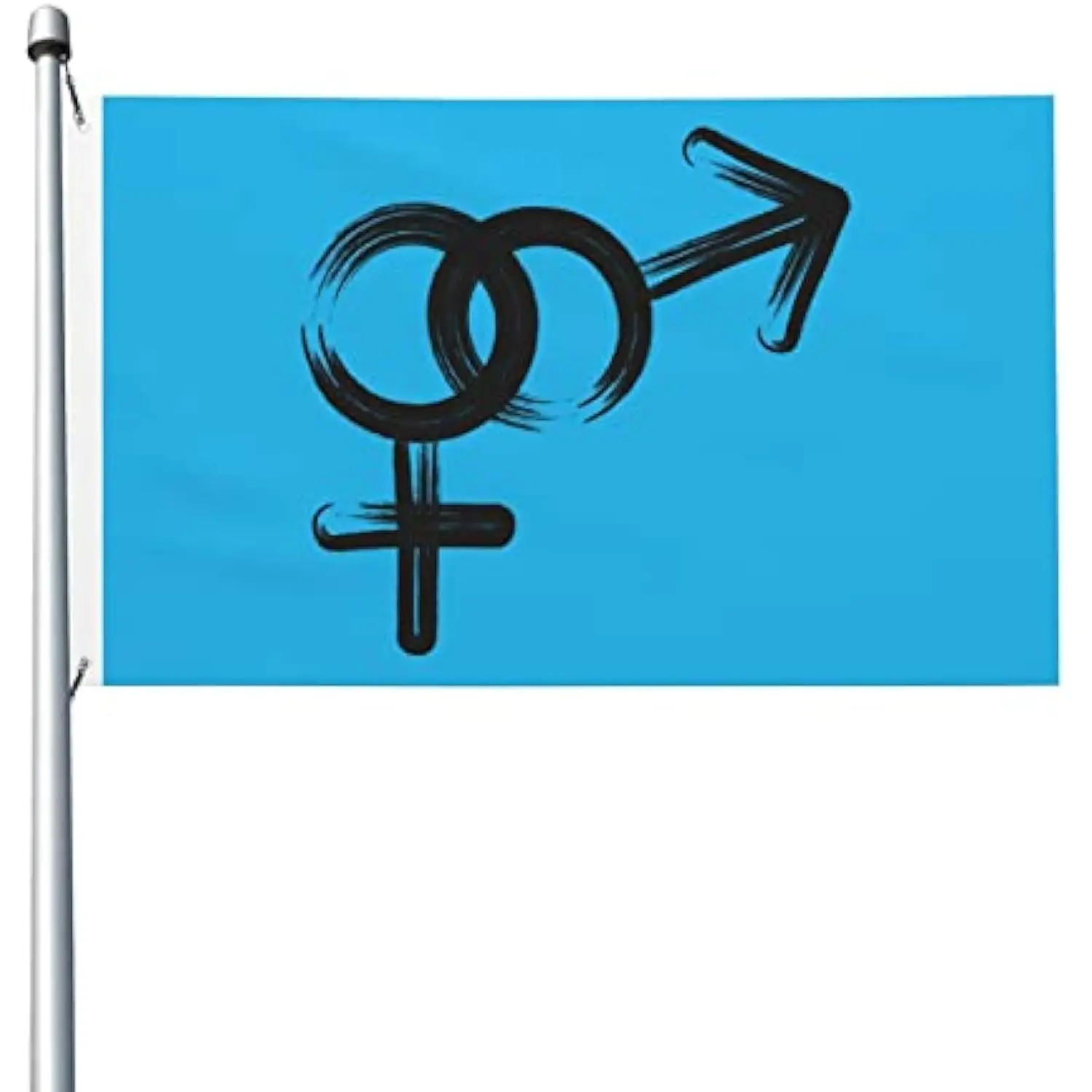 Interlocked Gender Symbols Polyester Outdoor Flag Durable 3x5FT 4x6FT Decorative Banner