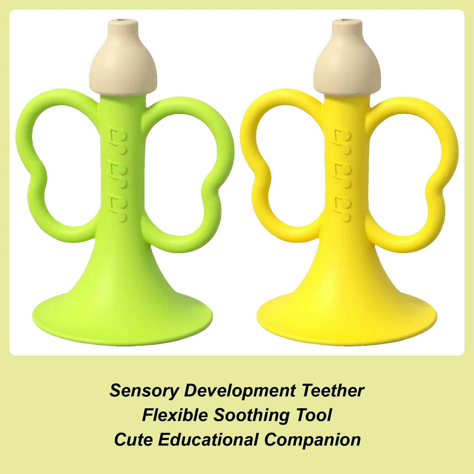 Baby Teething Toy Elastic Soft Music Learning Whistle Shape Baby Teether Chew Toy For Shower Living Room Bedtime Stroller