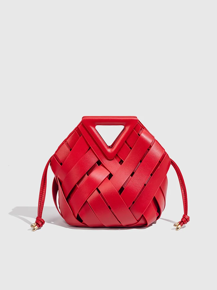 Bag Women New PU Flap Weave Vintage Geometric Single Shoulder Bags Ladylike Handbags Luxury Handbags Women Bags Designer image 6