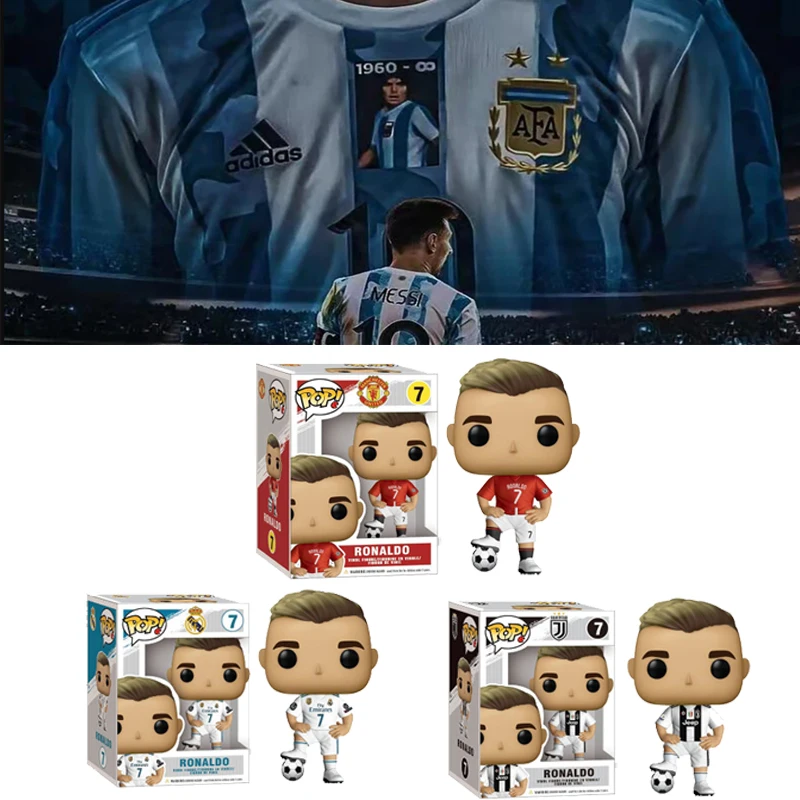 funkoes Football Stars Lionel Messi #7pops Decoration Ornaments Action Figure Collection Model Toy for Children Toy Gift