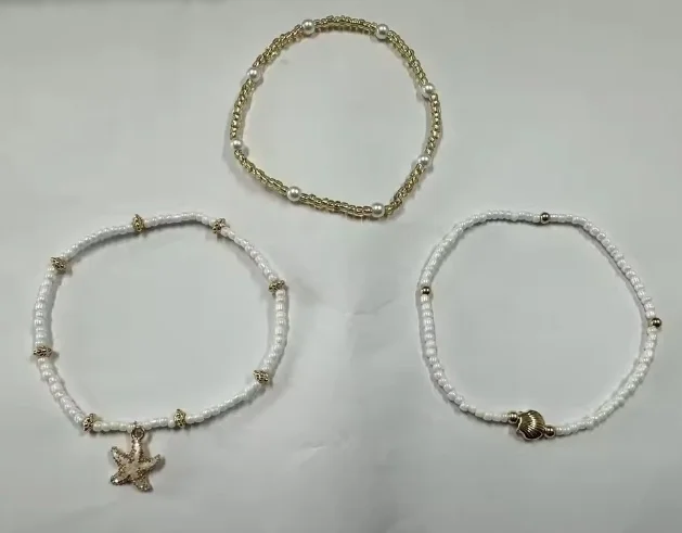 Cute Starfish Shell Rice Bead Multilayer Anklets For Women Foot Chain Ankle Bracelet Beach Jewelry Summer Accessories image 5
