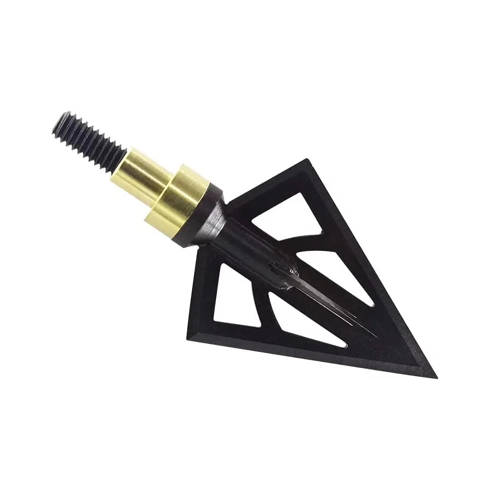 Wisdom Broadheads Fixed Blade One-Piece 100/125 Grain. 1inch Cut Hunting Crossbow Broad Head Archery Arrow Tip 3Pack