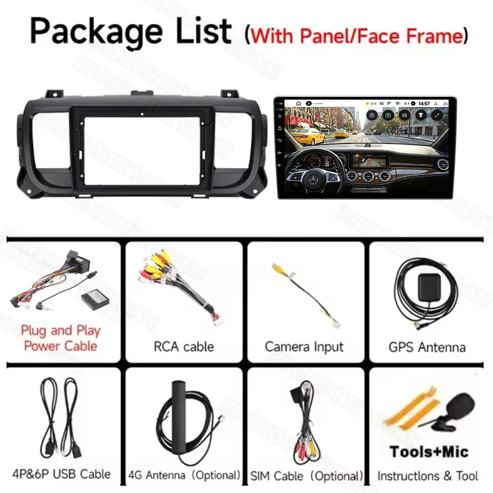 Android 15 Carplay For Citroen Jumpy III 3 SpaceTourer 1 For Peugeot Expert 3 2014 2017 2018 - 2021 Car Radio Multimedia Player - view 3