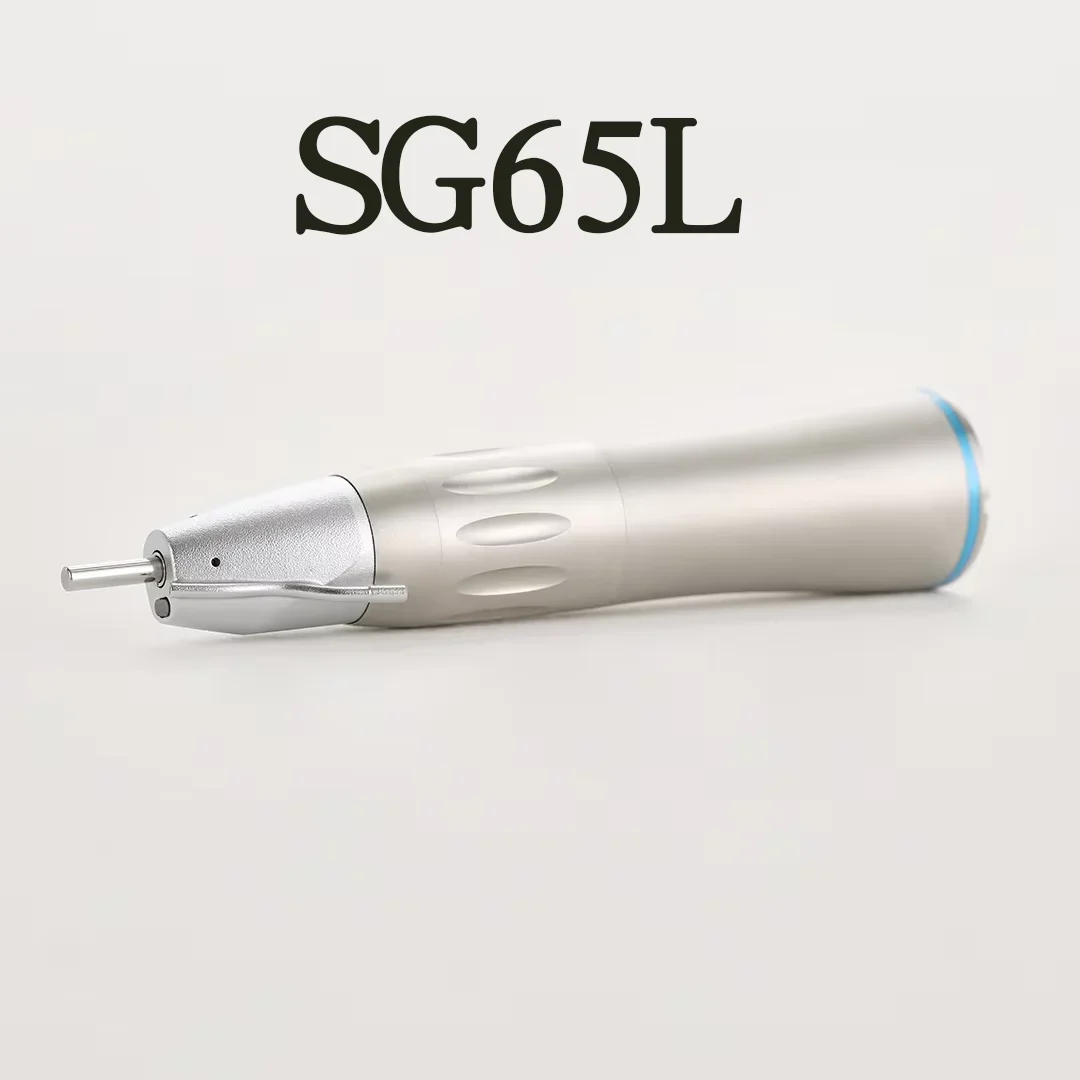 NSK Ti-MAX X65L Low Speed Handpiece Dental 1:1 Direct Drive Fiber Optic Dentistry Straight Handpiece Blue Ring Fit E Type Motor