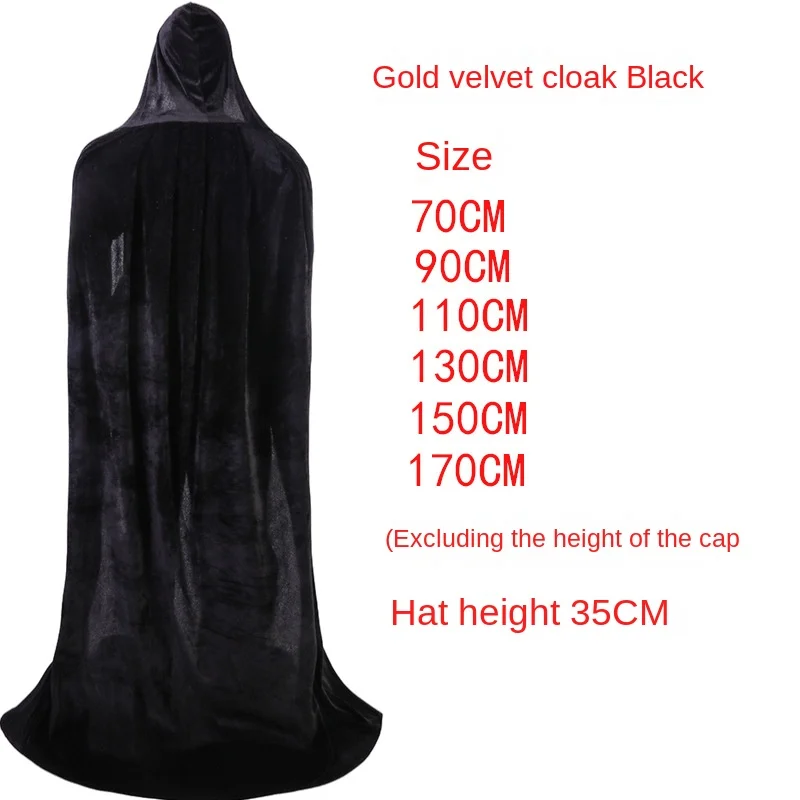 New Halloween Cloaks Gothic Hooded Cloak Adult Elf Witch Long  Carnival Capes Robe Larp Women Men Vampires Grim Reaper Party