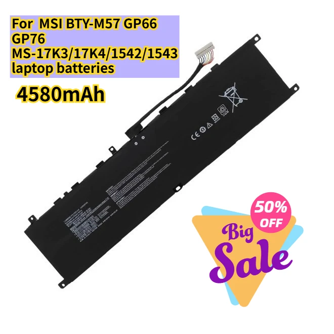 For  MSI BTY-M57 GP66 GP76 MS-17K3/17K4/1542/1543 laptop batteries