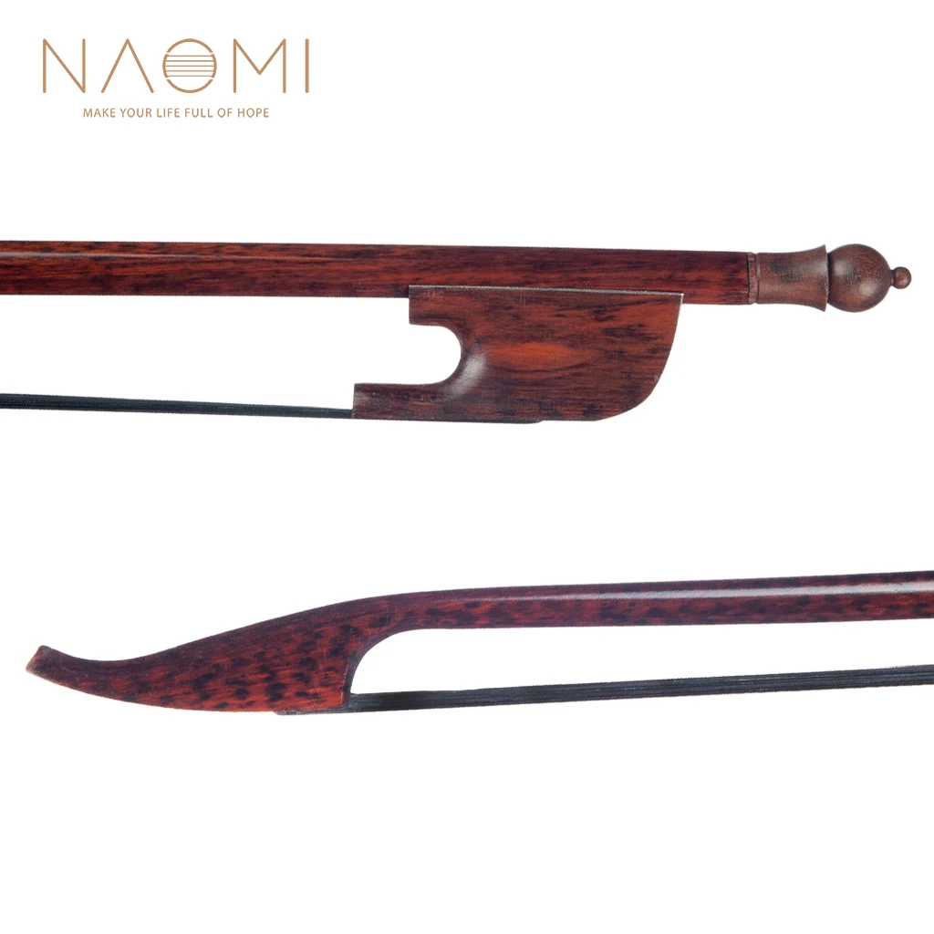 NAOMI Professional 16\'\' Size Viola Bow Baroque Style Snakewood Black Horsehair Handmade Viola Bow Strong And Powerful Resilience