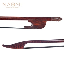 NAOMI Professional 16'' Size Viola Bow Baroque Style Snakewood Black Horsehair Handmade Viola Bow Strong And Powerful Resilience