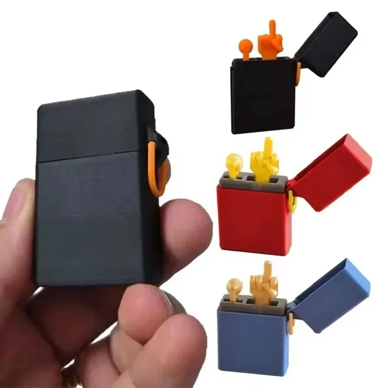 Funny Middle Finger Statue Hidden in Box, Prank Gag Birthday Gift, Creative Desk Decor Novelty Craft Figurine