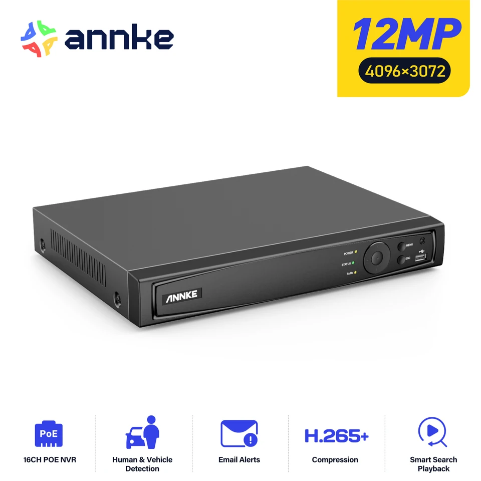 Advanced 12MP 16CH NVR for Home Security Systems