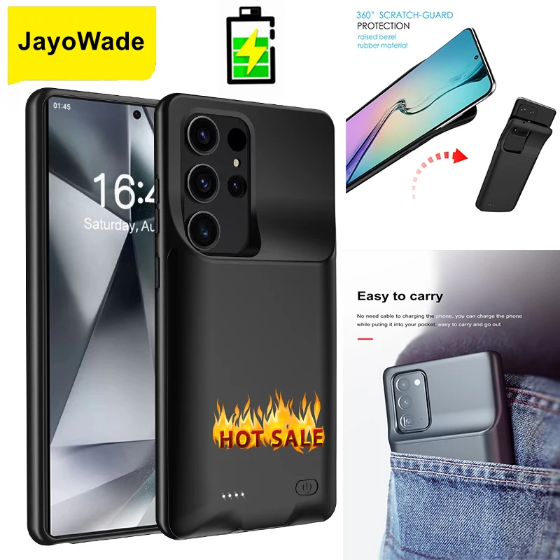 

Чехол-зарядное устройство 10000 мАч для Samsung Galaxy A56 A36 A15 A16 S25 Ultra S24 S23 S22 Ultra Power Bank A35 A54 A55, чехол с аккумулятором