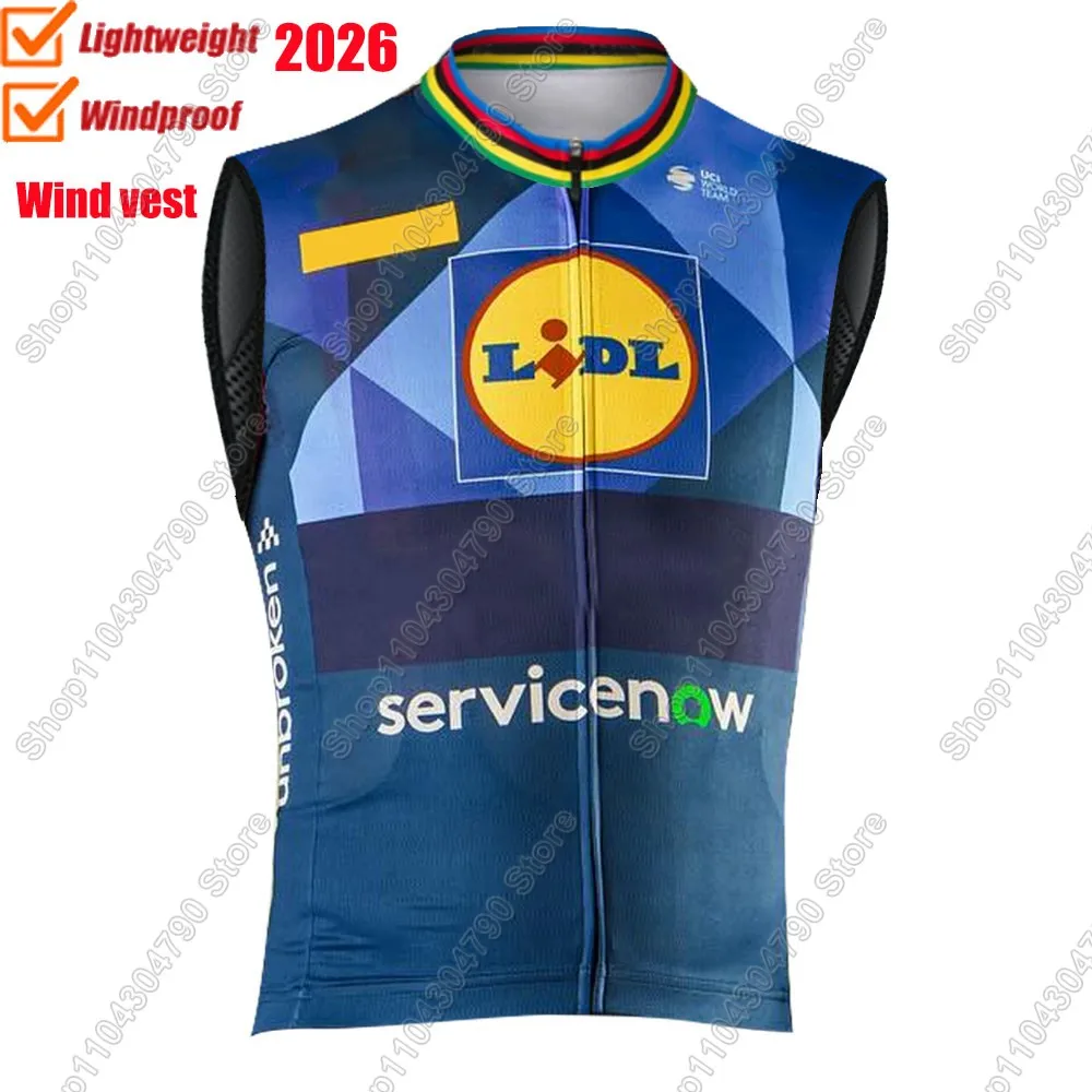 

LIDL Team Cycling Vest 2026 Windproof Men Wind Vest Cycling Jersey Sleeveless Bicycle Windbreaker MTB Bike Clothing