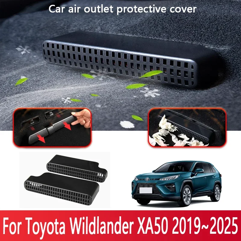 Car Interior Accessorie For Toyota Wildlander XA50 2019~2025 Seat Air Conditioner Duct Outlet Dustproof Auto Air Vent Covers