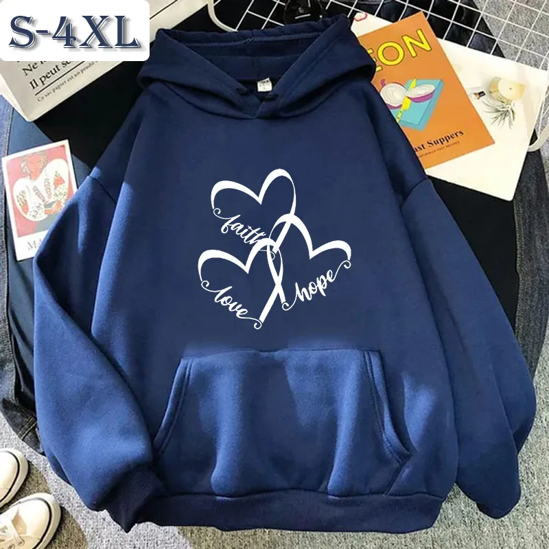 Same sex couple heart-shaped letter printed hooded sweatshirt autumn/winter long sleeved Chinese fashion clothing