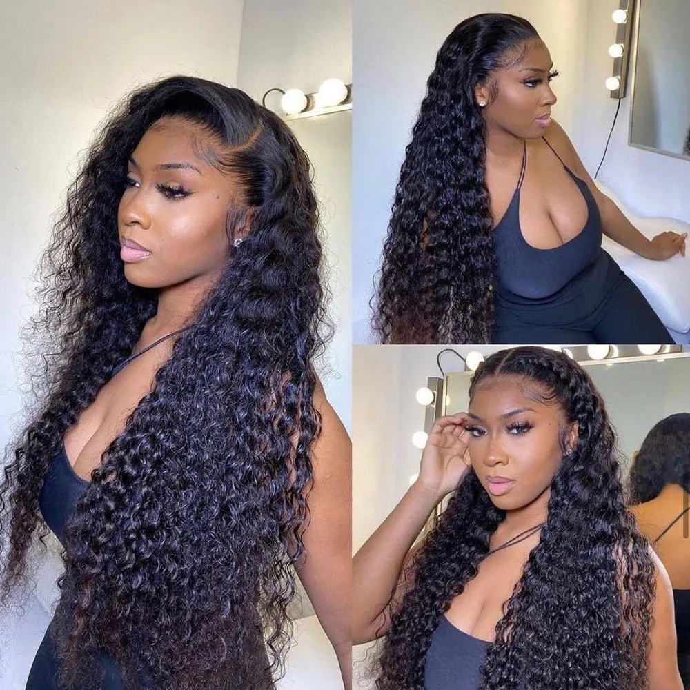 

40 Inch 13x4 Curly Lace Front Human Hair Wigs Wet And Wavy 13x6 Hd Deep Wave Lace Frontal Wig 360 Brazilian Pre Plucked Lace Wig