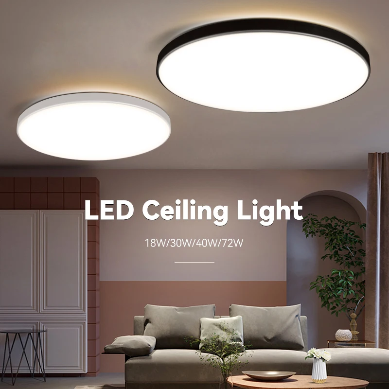 Round Ceiling Lamp Led Chandelier Light Lustre 18W 30W 40W Panel Led Bedroom Lighting for Living Room Waterproof Ceiling Lights