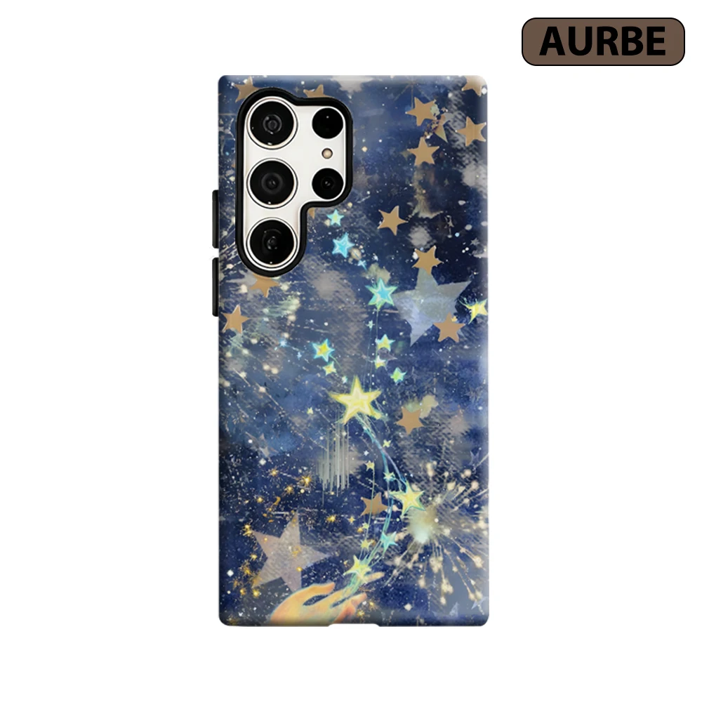 Reaching for Stars Phone Case for Samsung Galaxy S26 S25 Ultra S24 S23 Ultra Plus Shockproof Double Layer Tough Back Cover